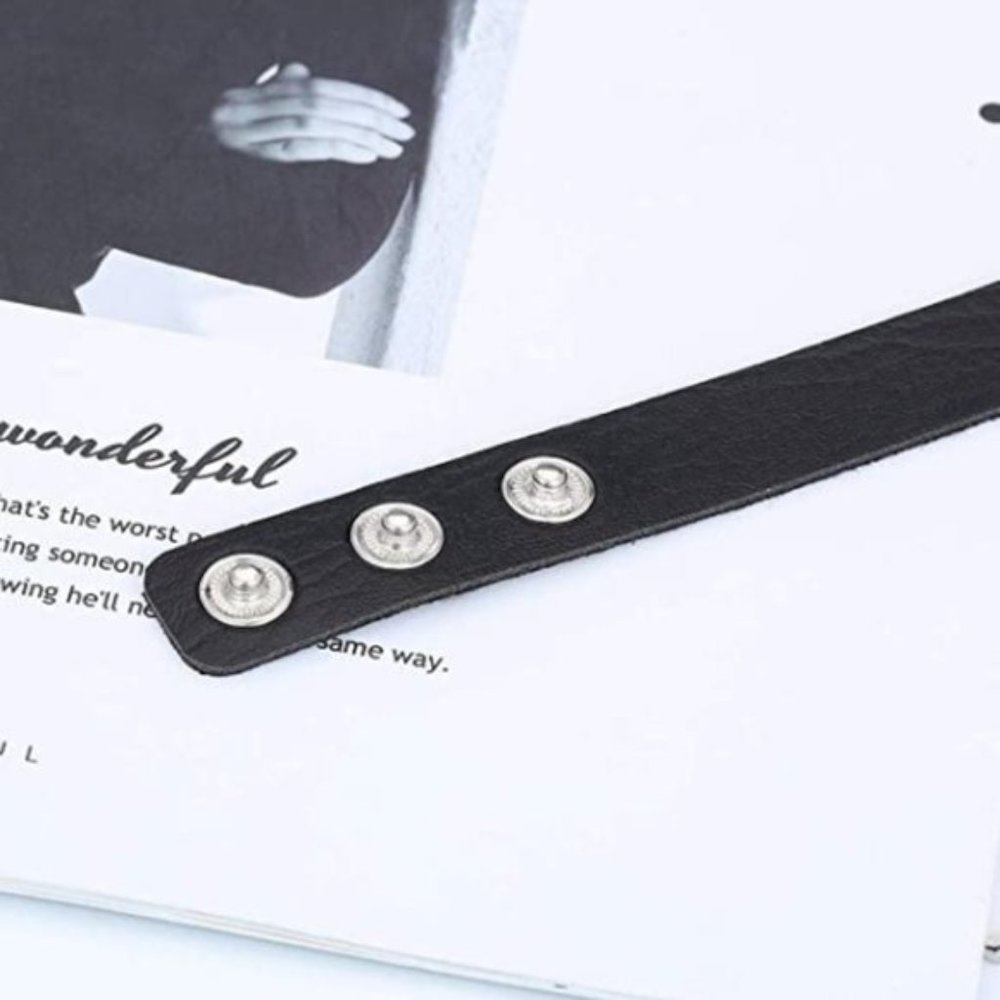 Hot Topic Adjustable Leather Choker Colar Necklace - Picture 7 of 8